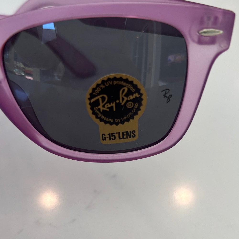 Ray‑Ban Purple Original Wayfarer Sunglasses with Case NWT - Picture 3 of 14